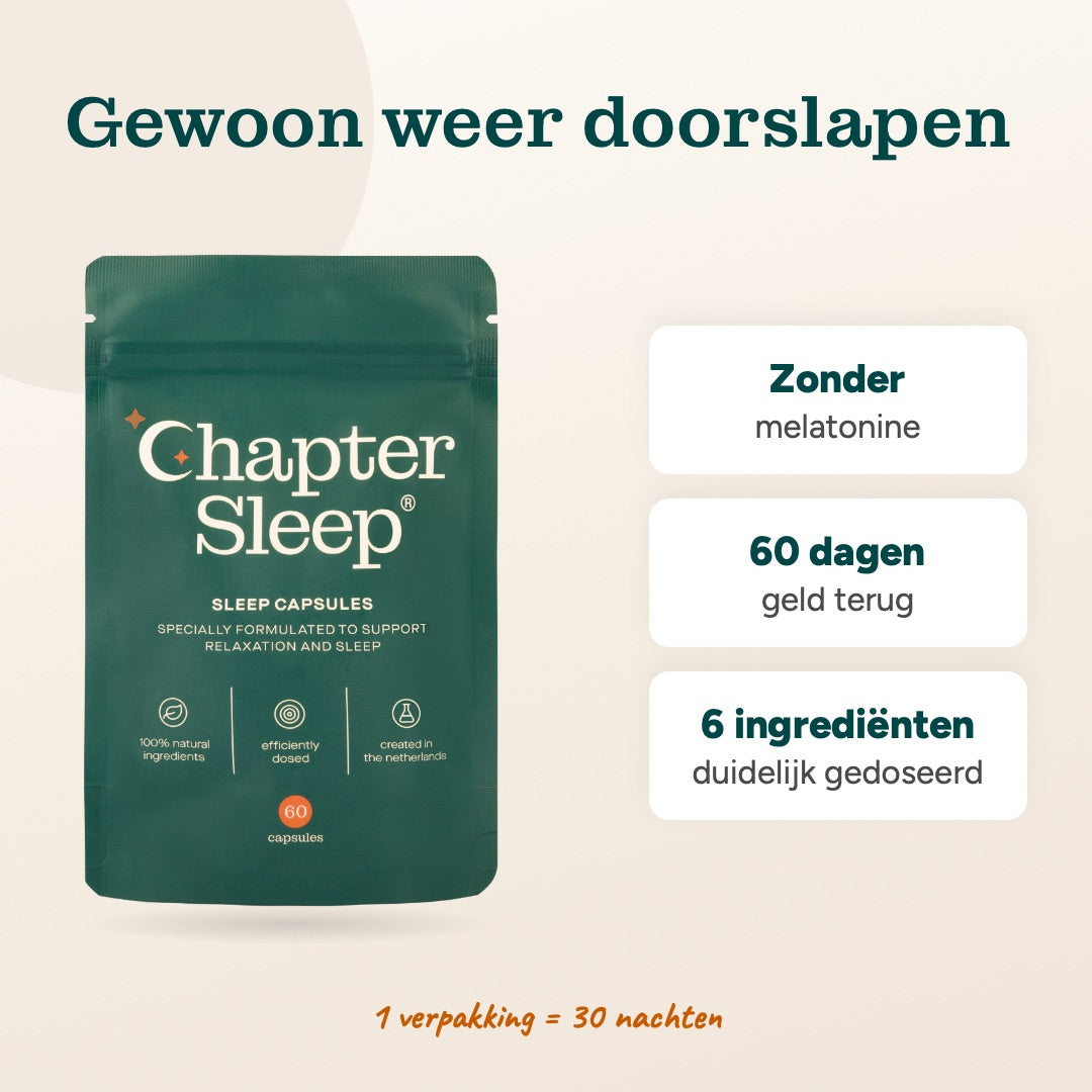 Chapter Sleep capsules, natuurlijke avondformule zonder toegevoegde melatonine